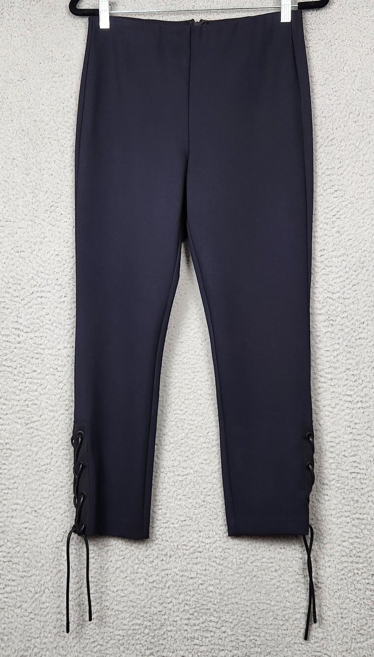 RAG AND BONE SIMONE Pants Womens Size 6 Blue Navy Lace Up Ankle 28X23.5"